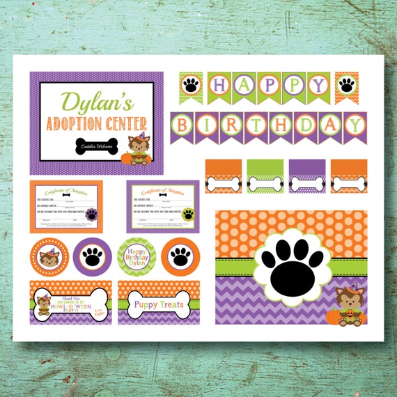 Werewolf Party Birthday Package Party Printables Halloween Etsy