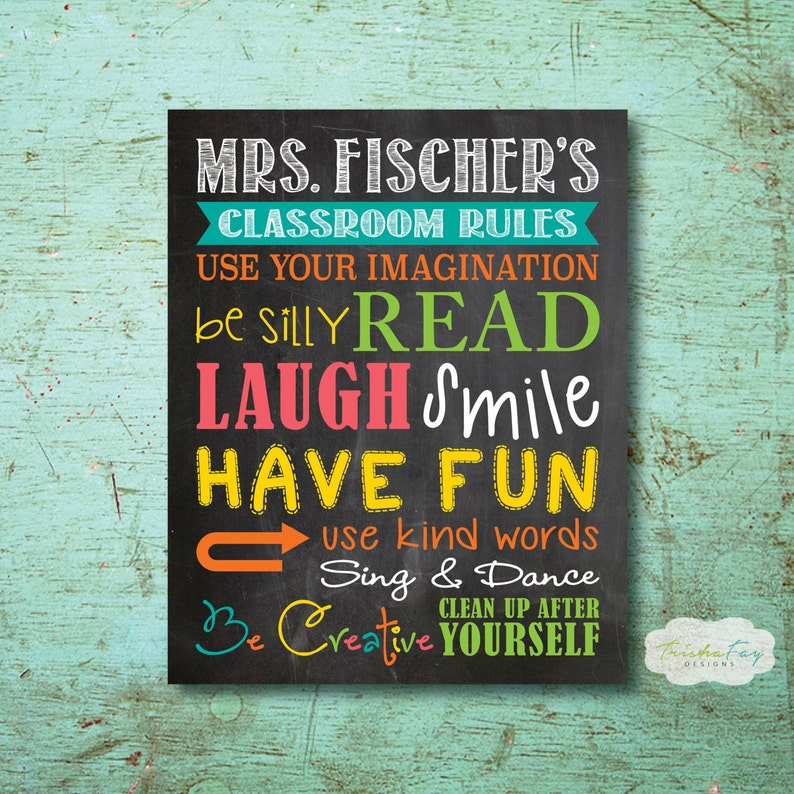 Teachers Gift Personalized Teacher Gift Classroom Wall Art Etsy