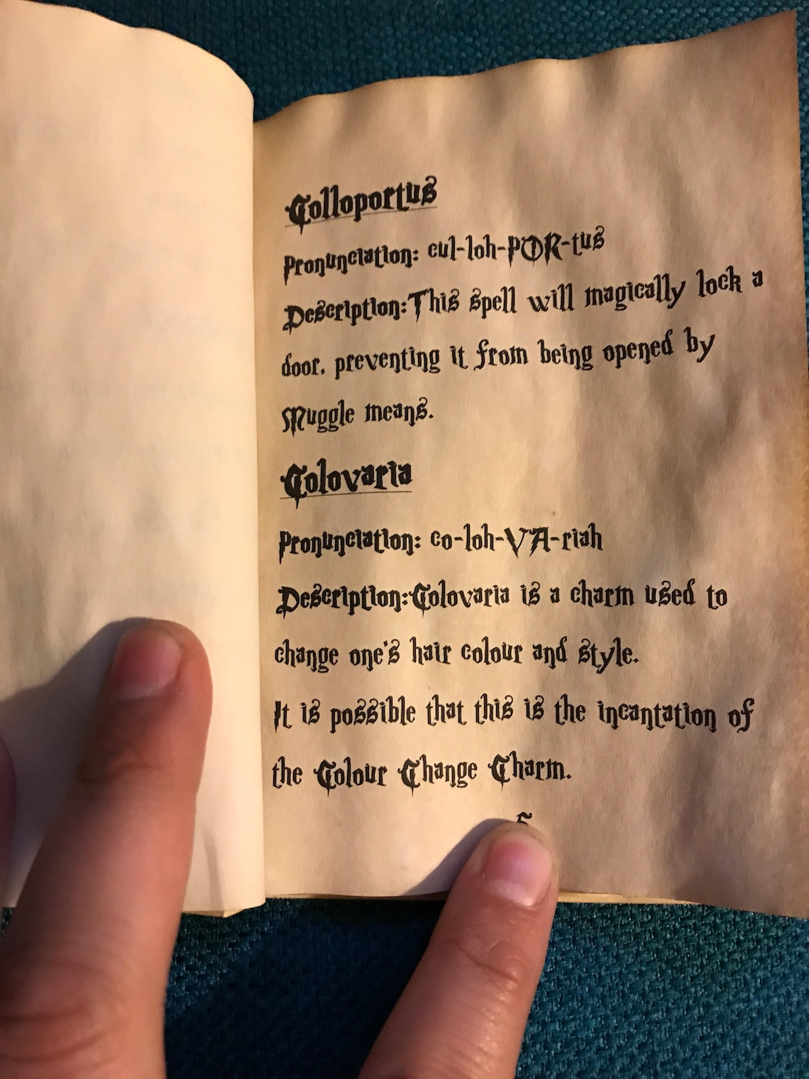 Harry Potter Charms and Spell Book Etsy