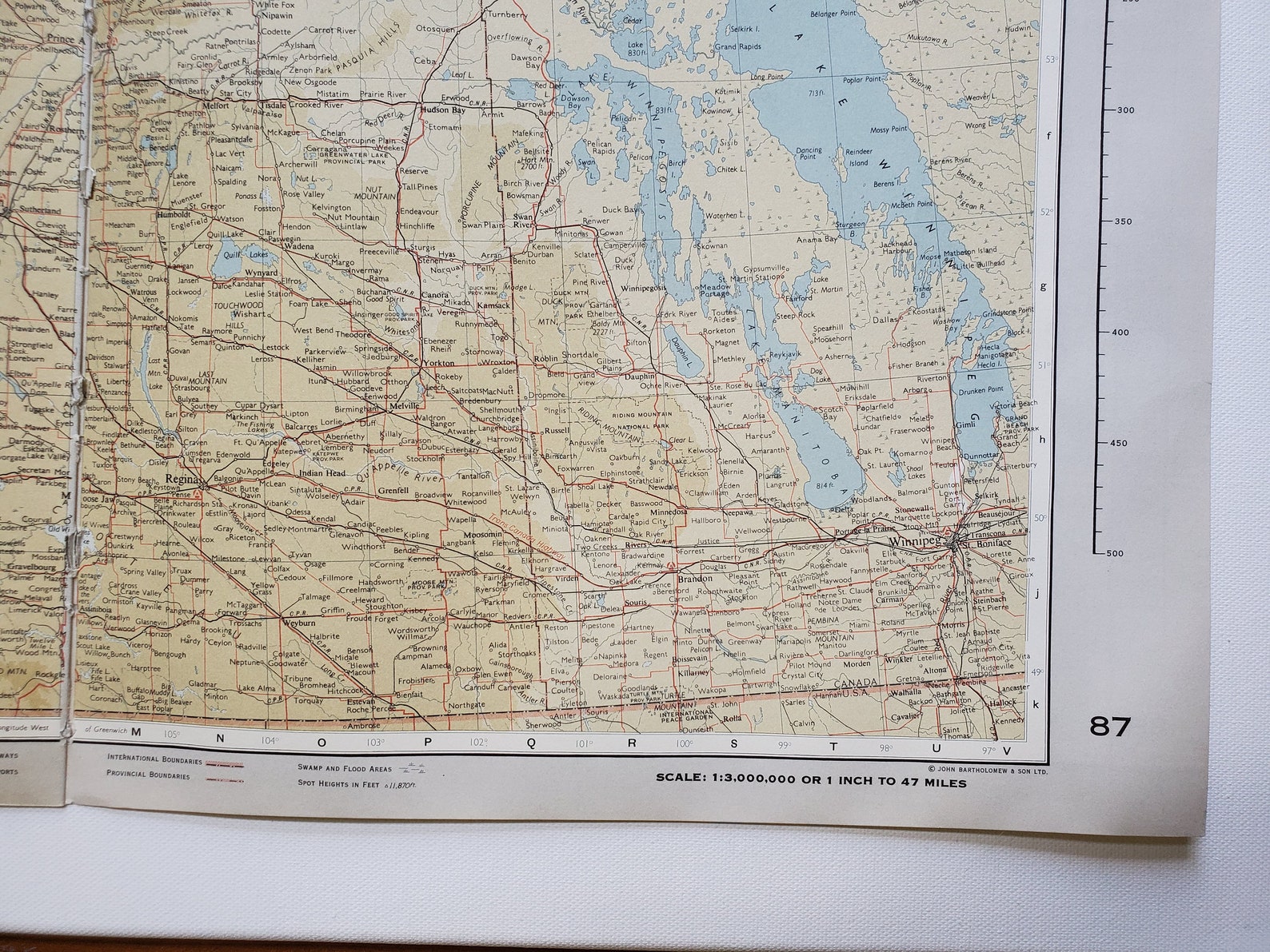 Vintage Map of Saskatchewan 1963 Atlas Map Vintage Map for Etsy