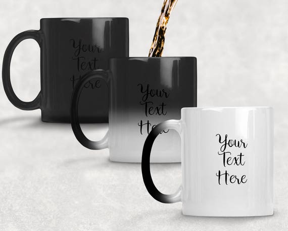 add your own text logo or a Personalized 11oz magic color changing mug photo