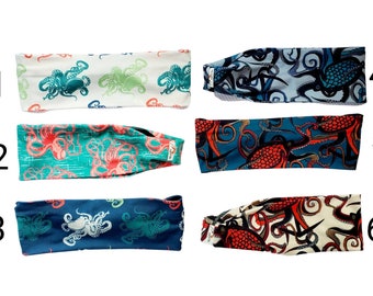 Octopus headband | Athletic headband | Active Headband | Hiking Headband | Ocean Headband | Alaska Headband | Nurse Headband