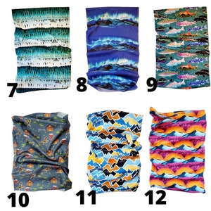 Headband Happy AK Neck Buff Hiking headband Headband Alaska Mountains Gaiter Fish Fishing image 3