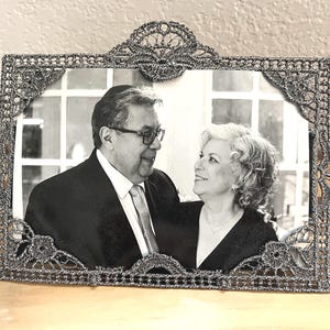 Embroidered Lace Picture Frame – Custom Anniversary Gift
