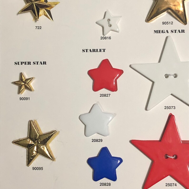 JHB International STUNNING STARS 1999 Salesman Sample Button Card Etsy