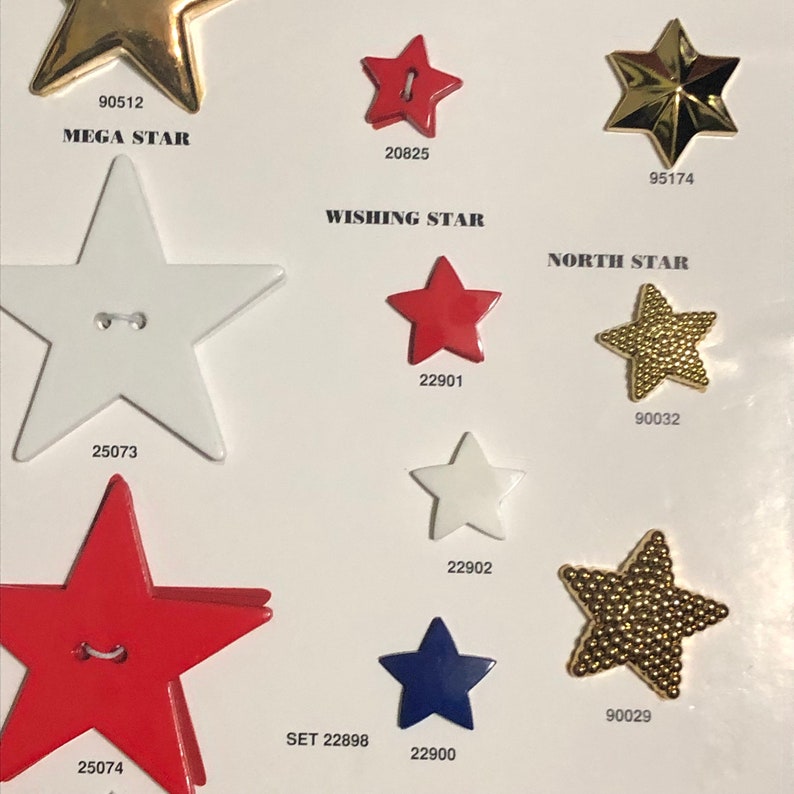 JHB International STUNNING STARS 1999 Salesman Sample Button Card Etsy