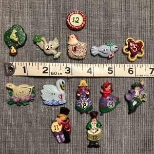 JHB Buttons - 12 Days of Christmas +1 - New Old Stock