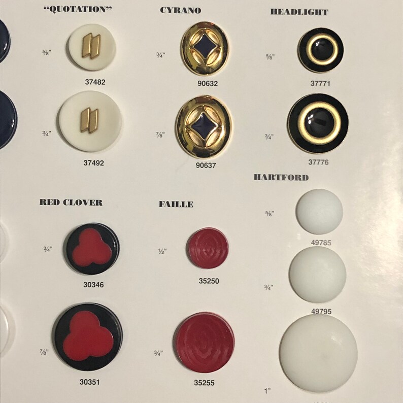 JHB International 1997 Fashion Button Sample Cards 6 Etsy
