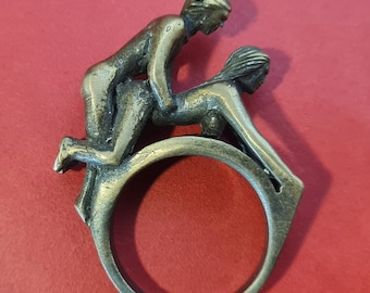 Erotic  Ring ROMAN RARE  Roman Style Handmade  Ancient Vintage Antique Look