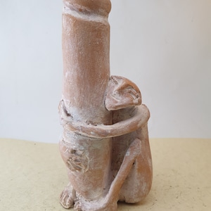 The god of Fertility, Neolithic figure handmade from terracotta,rare,ancient.