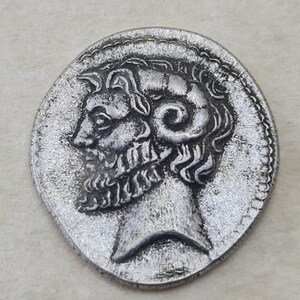 Denarius Coin AR  Qvintvs Cornvficivs  Roman Coin  /48-42 B.C./ Antique Style Handmade Silver Antique Look Hand minted