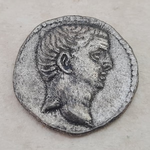 Denarius Coin AR  Lucius Liuineius  Regulus Roman Coin  / 42 B.C./ Antique Style Handmade Silver Antique Look Hand minted