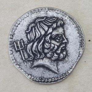 Denarius Coin AR Mvrcvs Lvcivs Staivs  Roman Coin  / 44-39 B.C./ Antique Style Handmade Silver Antique Look Hand minted