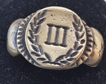 Leg III  Seal Ring SPQR- Ancient Bronze Vintage-Antique ROMAN
