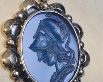 Pallas Athena Intaglio Silver 925 Seal Pendant medallion ROMAN RARE Roman Style Handmade Silver Ancient Vintage Antique Look