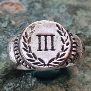 Ring Spqr Ancient Legio III  Vintage-Antique ROMAN RARE Silver 925