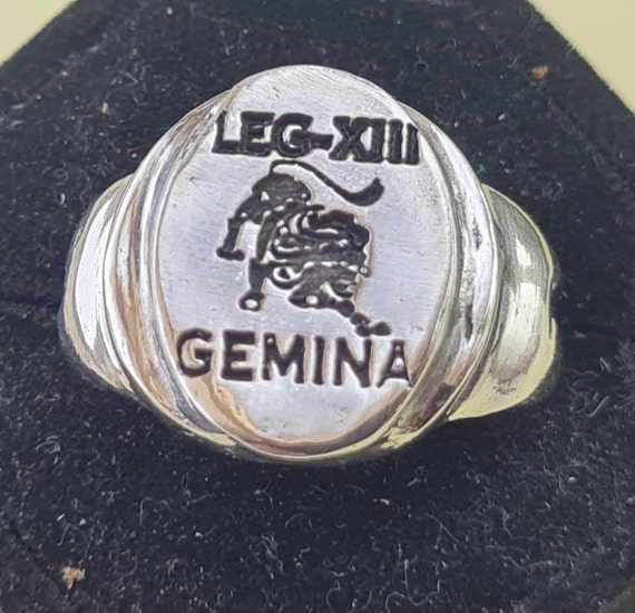 Spqr Ring - Ancient Silber 925 Legio Xiii Gemina-Vintage-Antique ROMAN RARE Handmade