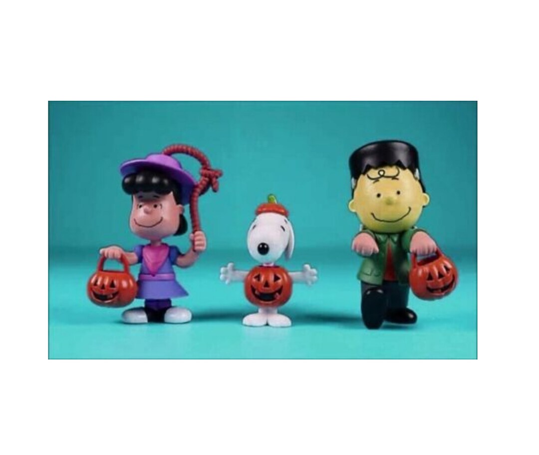 2016 Peanuts Halloween Figures Frankenstein Pumpkin Cow Girl Etsy