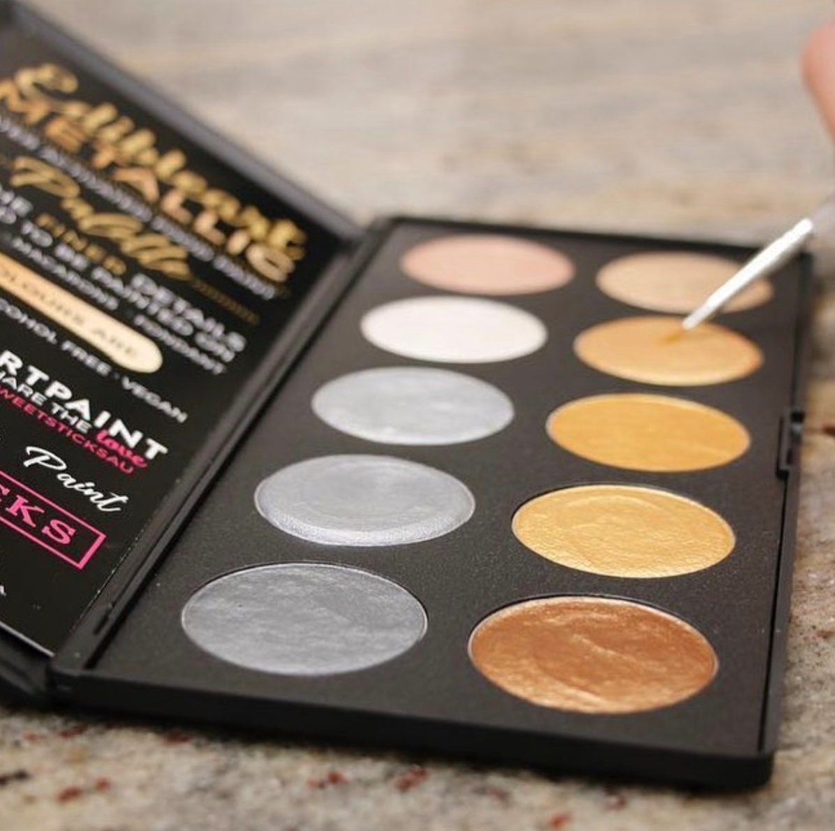 Edible Metallic Paint Palette by Sweet Sticks Etsy