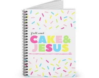 Cake & Jesus Spiral Notebook