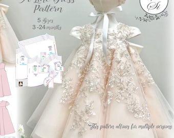 Baby Dress Sewing Pattern PDF • Party Dress, Christening Dress & First Birthday Dress Pattern