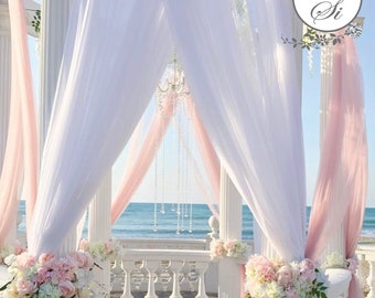 CHIFFON BACKDROP, Wedding Backdrop , Party DECOR, Chiffon Backdrop Curtain, Fabric Backdrop, Chiffon Curtain