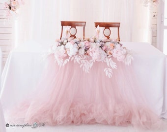 TULLE TABLESKIRT,  Tulle Table Swag, Tulle SWAG,  Tulle Tablecloth