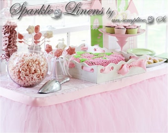 Tulle Table Skirt, Tulle Tutu Tablecloth, Tutu Table Skirt, Net Table Skirt