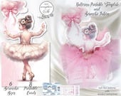 Personalized Scrunchies , Ballerina Scrunchie Card , Dancer Party Favor , Scrunchie Holder , Tutu Card Template , Custom Scrunchie Cards