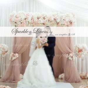 TULLE CHIFFON BACKDROP, Chiffon Backdrop, Tulle backdrop, Backdrop Curtain, Fabric Backdrop, Tulle and Chiffon Curtain