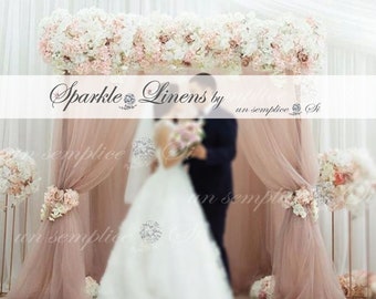 TULLE CHIFFON BACKDROP, Chiffon Backdrop, Tulle backdrop, Backdrop Curtain, Fabric Backdrop, Tulle and Chiffon Curtain
