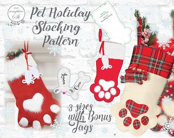 Animal Paw Stocking Sewing Pattern - Etsy