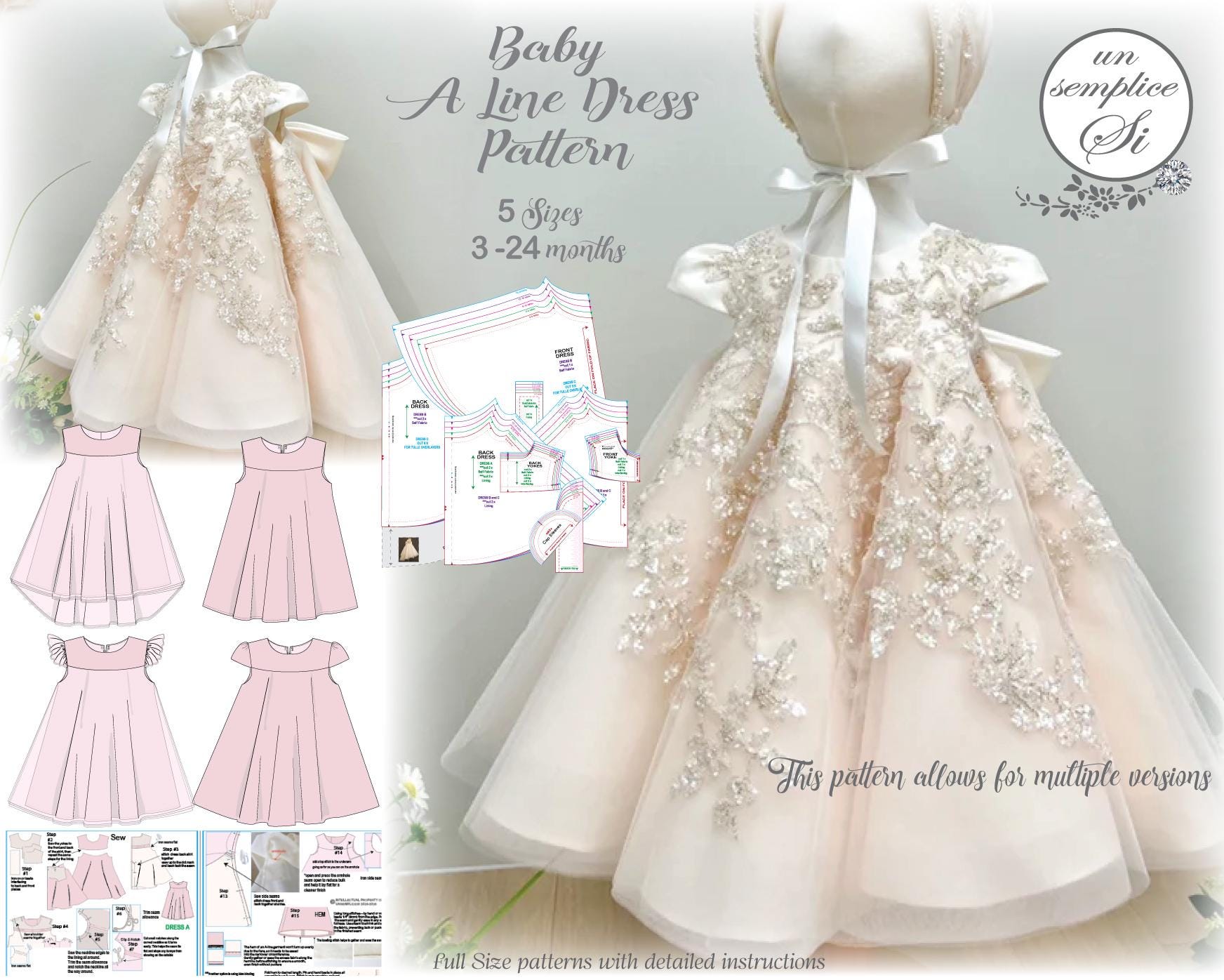 UNIYOUTH Prinzessinnenkleid Aus Baumwolle Für Mädchen - Kurz/langärmelig Spielkleidung