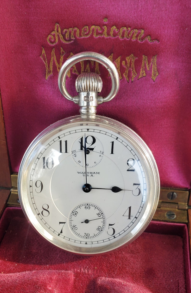 Montre De Poche Waltham Vanguard Mainliner 1931 - 16S 23J Indicateur De Vent - Occasion Excellent état