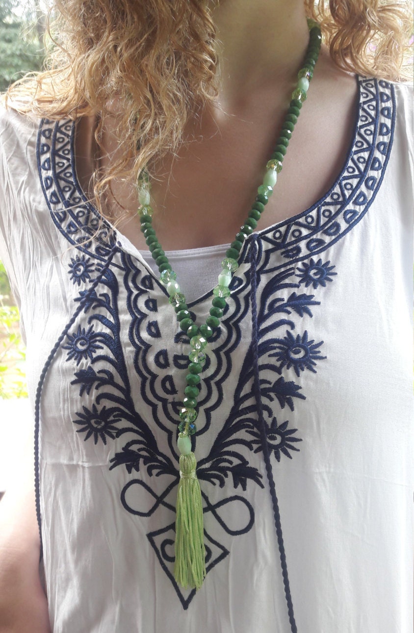 Green Crystal Mala Japamala de Crustal Verde meditation Etsy