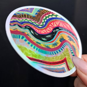 Holo-marmer | Glanzende HOLOGRAFISCHE waterdichte vinylkunststicker | BONUS: gratis cadeau bij elke bestelling!