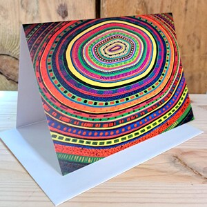 Khrōma Whitelight / Tarjeta impresa de arte abstracto / Tarjeta de felicitación colorida con sobre / BONIFICACIÓN: ¡Regalo gratis con cada pedido!