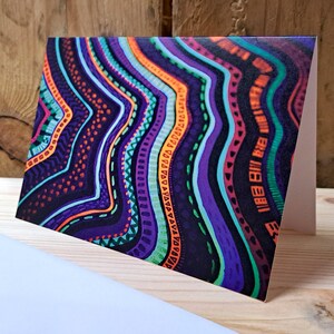 Tarjeta con impresión de arte abstracto / Tarjeta de felicitación colorida con sobre / BONIFICACIÓN: ¡Regalo gratis con cada pedido!