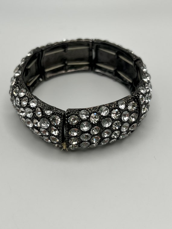 Bracelet with rhinestones/ Wedding Prong Bracelet/