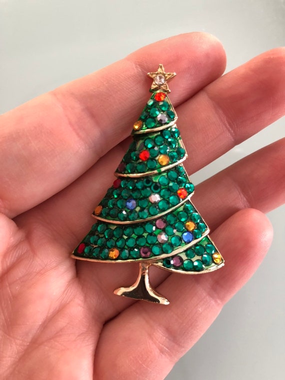 weiss christmas tree brooch