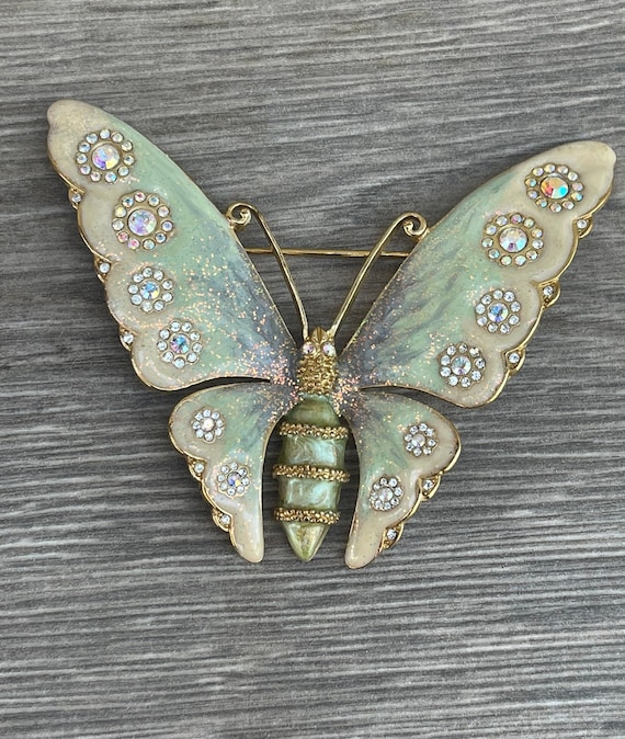 Butterfly brooch ,Kirks Folly, Gold tone metal lig