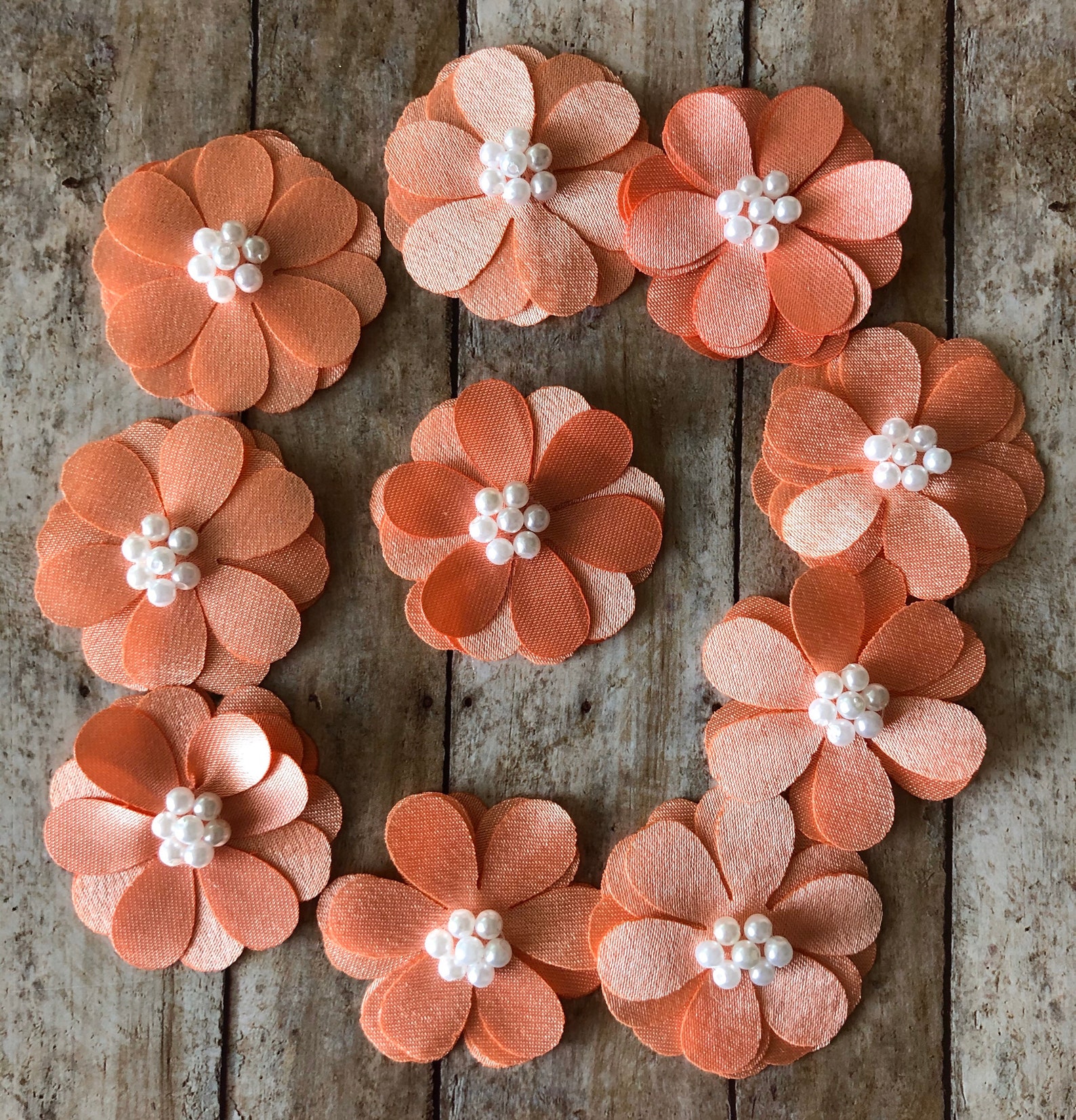 Fabric flower appliqués sew on flower mini flower flower Etsy