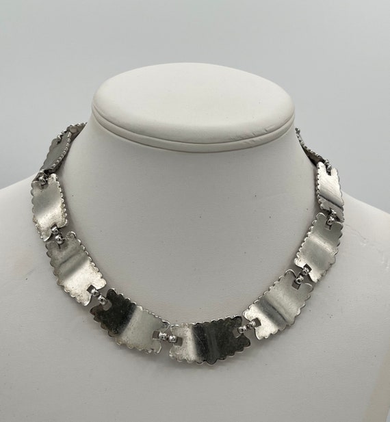 Monet silver tone necklace,  Vintage, choker ,gift - image 3