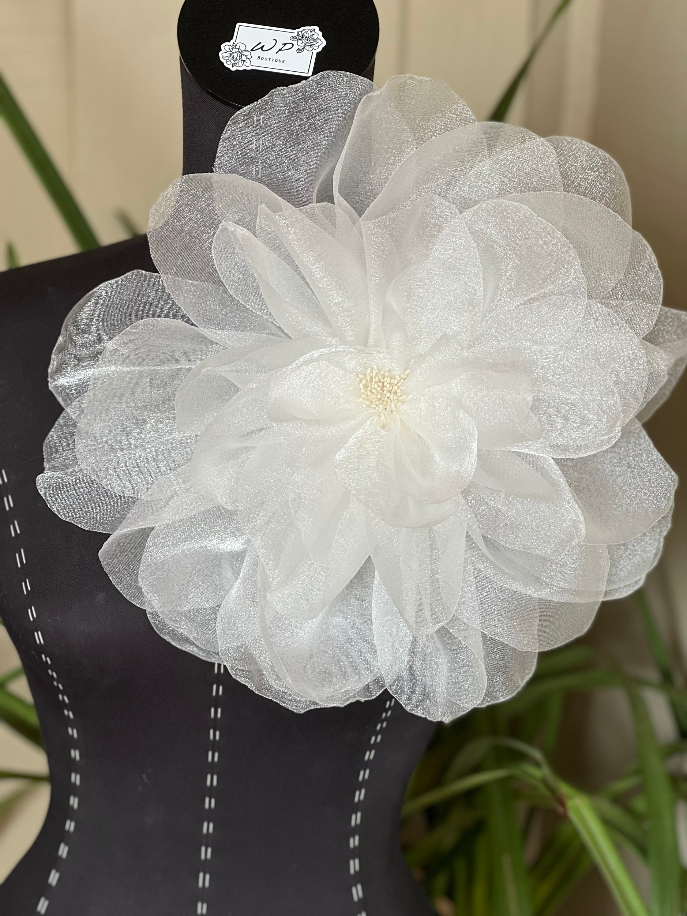 Light Beige Pin Fabric /organza Pin Flower/ Brooch/ Handmade Wedding ...