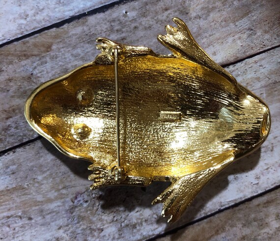 Spilla Vintage Art Déco In Oro Massiccio 18 Carati 750 UNO AR Italia Anni '50 Con Foglie, Ramo, Modernista SH - Italia - Foto 3