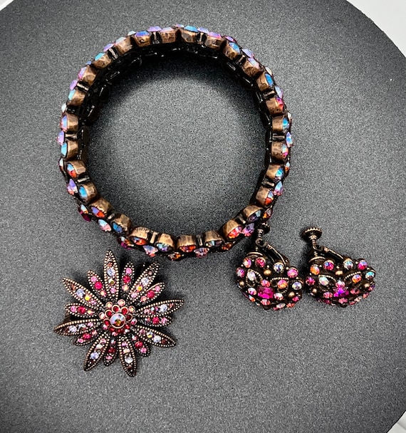 Joan Rivers Jewelry Set,bracelet, Brooch, Earrings Set , Joan 