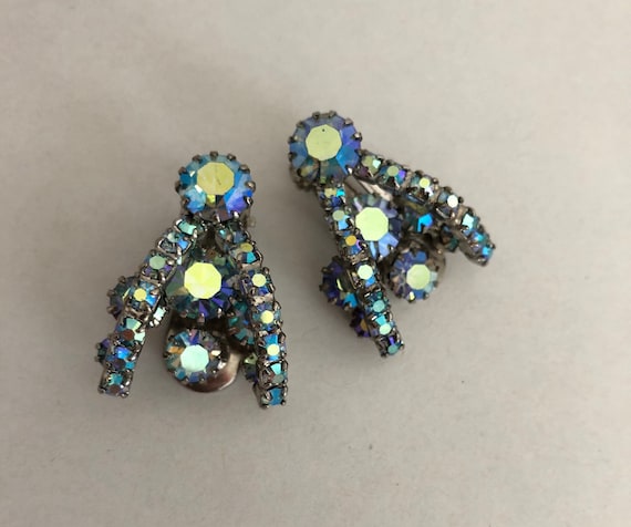 Vintage mid century Fly clip on earrings with Aur… - image 1