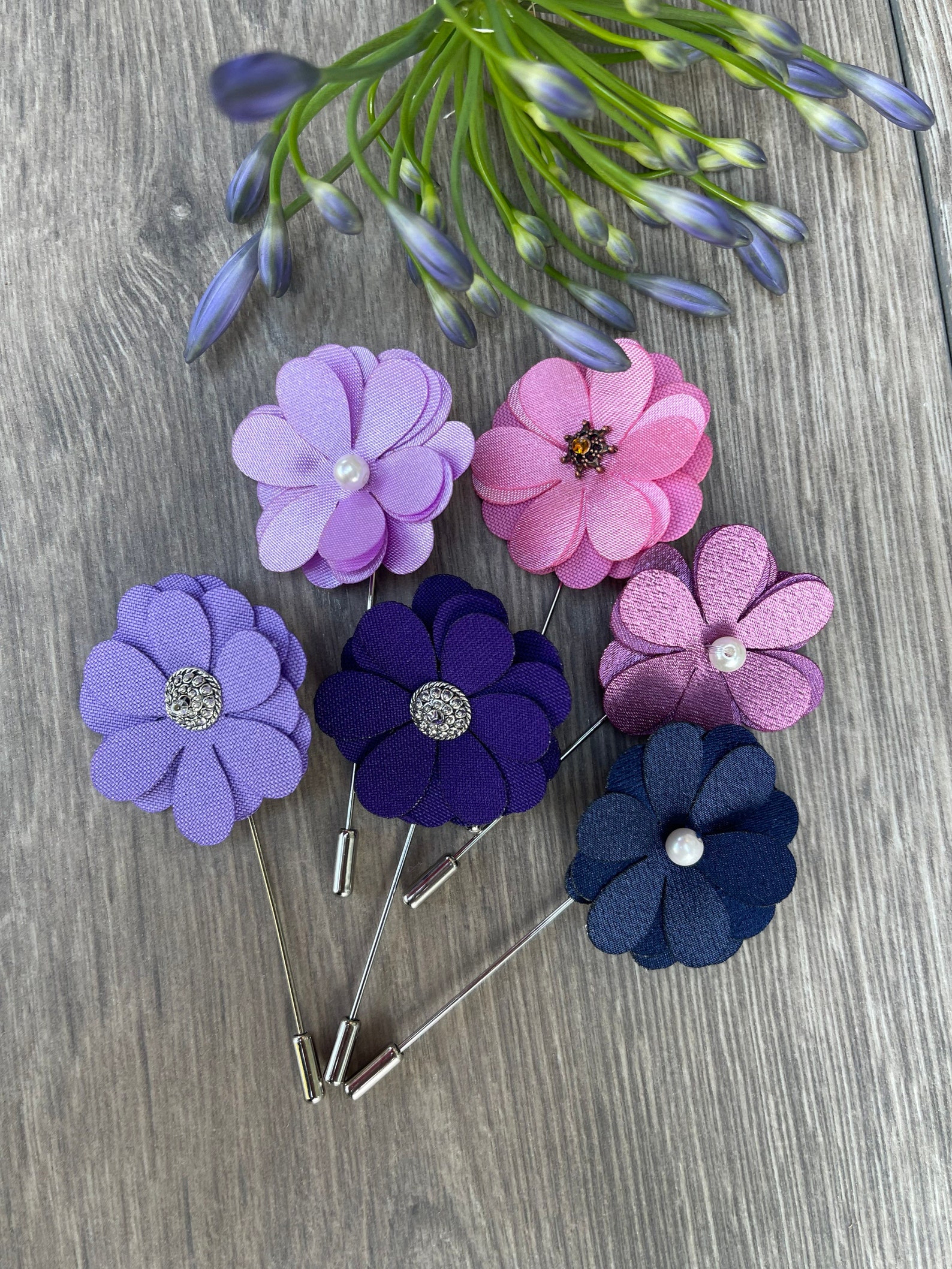Mens Lapel Pin, Jacket Flower Lapel, Fabric Lapel, Wedding Pin Lapel