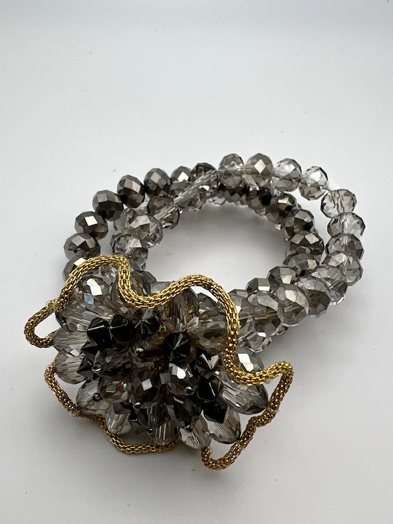 Beaded bracelet, stretch glass beads bracelet with