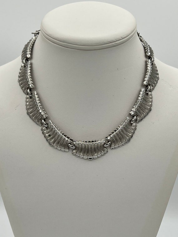 Monet silver tone necklace,  Vintage, choker ,gift - image 2